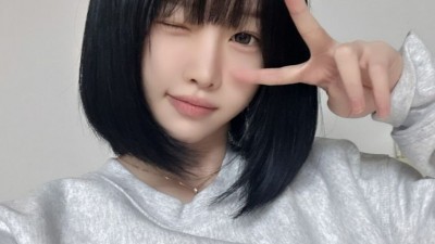 단발머리 한갱 인스타 스토리