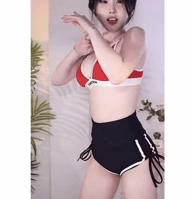 한갱 돌핀팬츠 빨간브라 착장 댄스