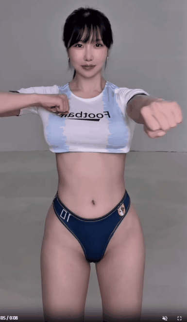 나나윤 (김나윤) 크롭티 하이레그 숏팬티