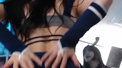 거울 댄스 찍는 하루짱 밑캠 골반 기립근 라인